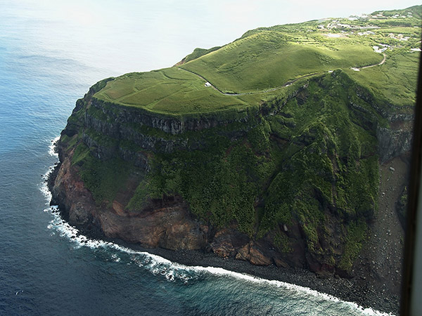 A distant view of northern Aogashima