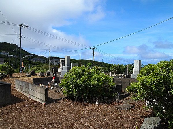 A graveyard beside the heliport