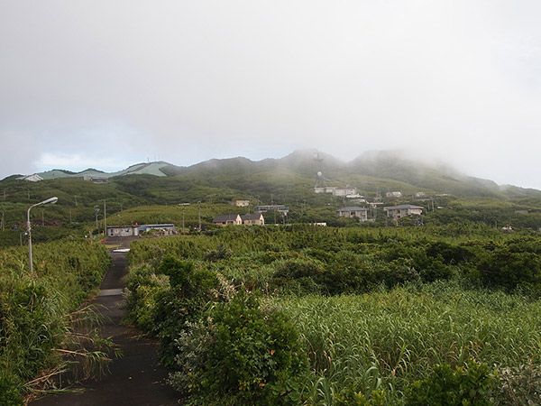 The scenery of the village seen from the helicopter