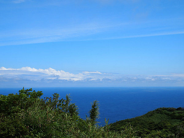 The sea around the village