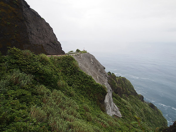 A collapse site of the road