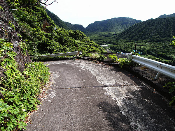 A guardrail at a corner