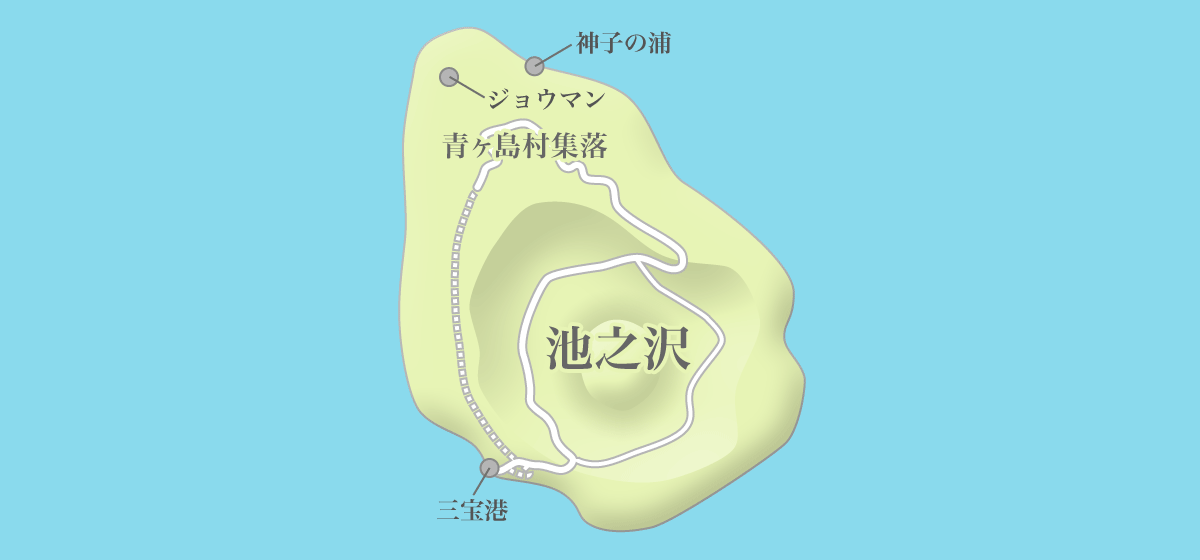 青ヶ島の地図