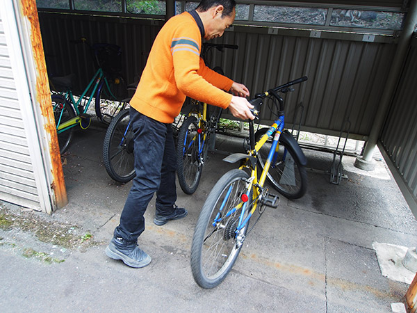 間藤駅のレンタサイクル マウンテンバイク