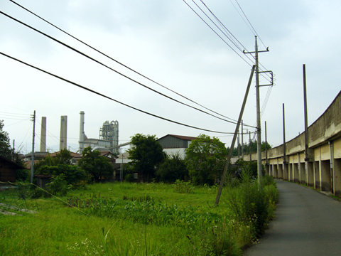 秩父工場と引込み線跡