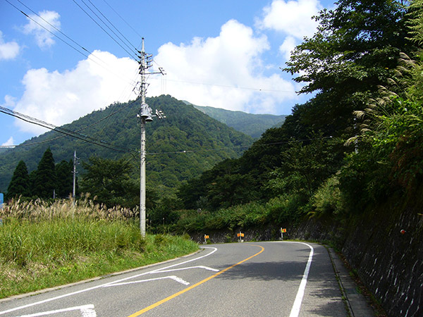 人影のない道路