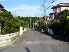 区画整理された住宅地