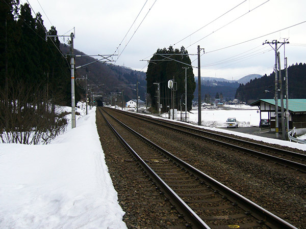 南今庄駅の上り方面