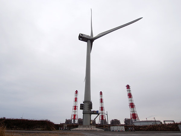 日立 日本最大の風力発電