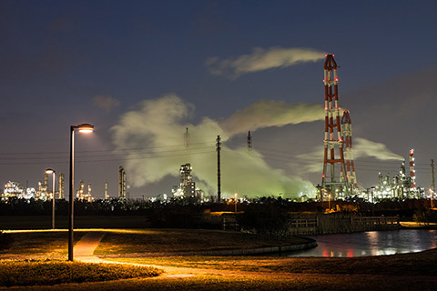 鹿島臨海工業地帯 神栖総合公園 夜景