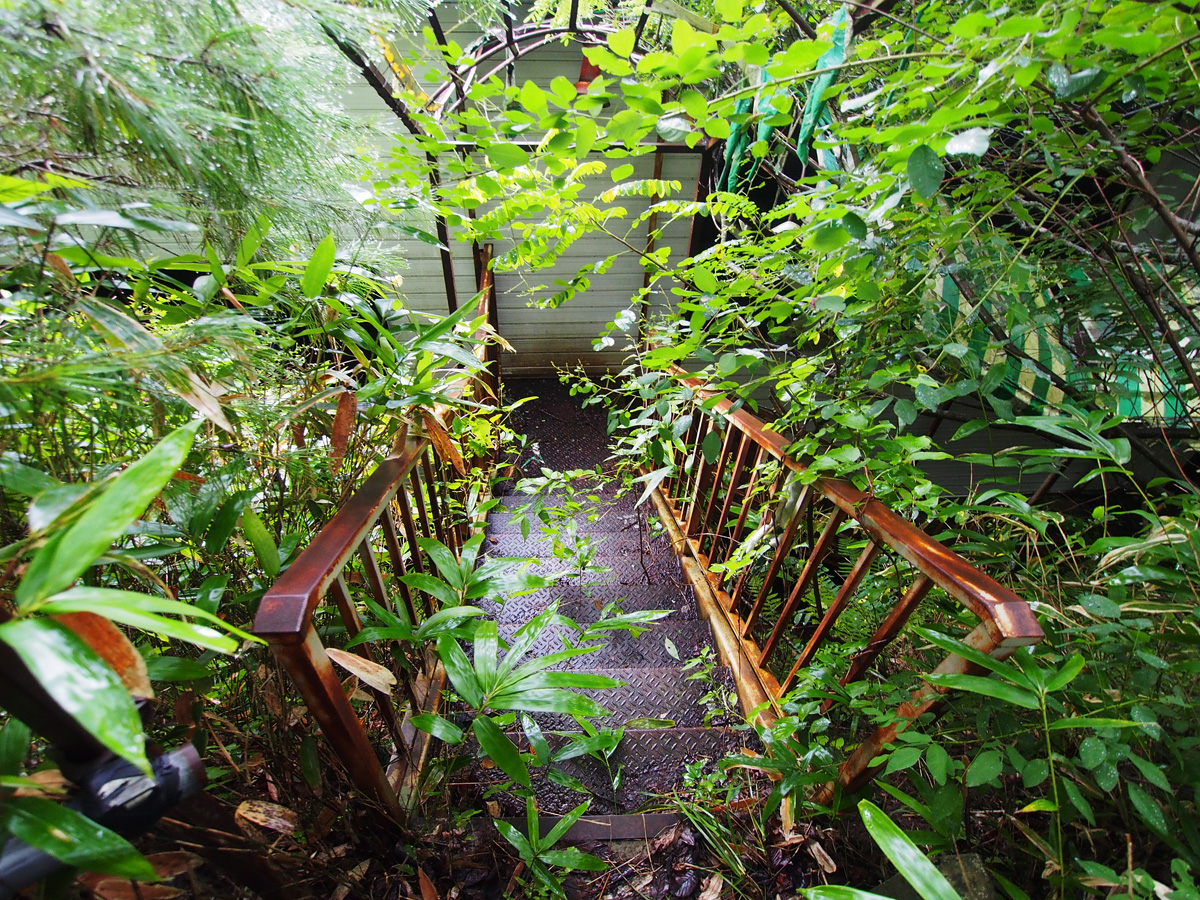 廃墟の遊園地 化女沼レジャーランドの階段