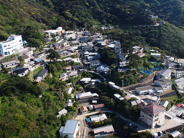 御蔵島の集落