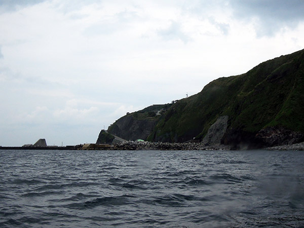 御蔵島港に帰還