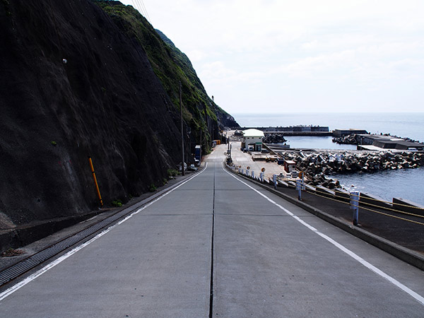 御蔵島港 道路