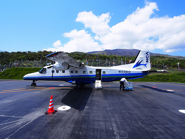 三宅島空港 着陸