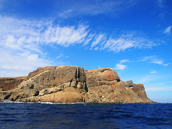 聟島の絶壁