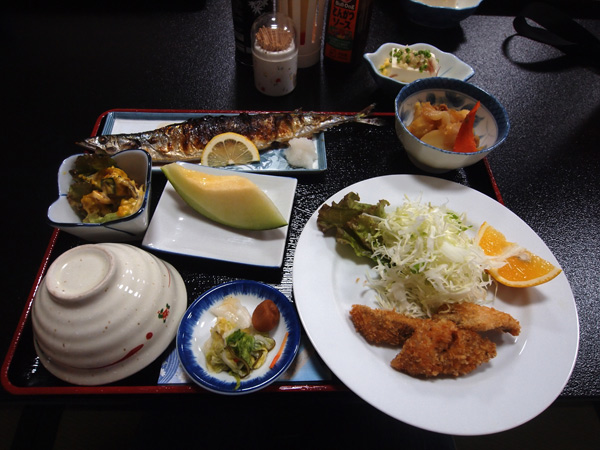 民宿 治五平の夕食