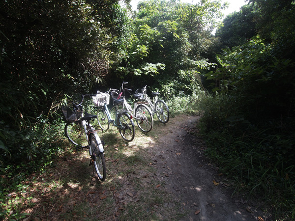 シークレットの入口 自転車置き場