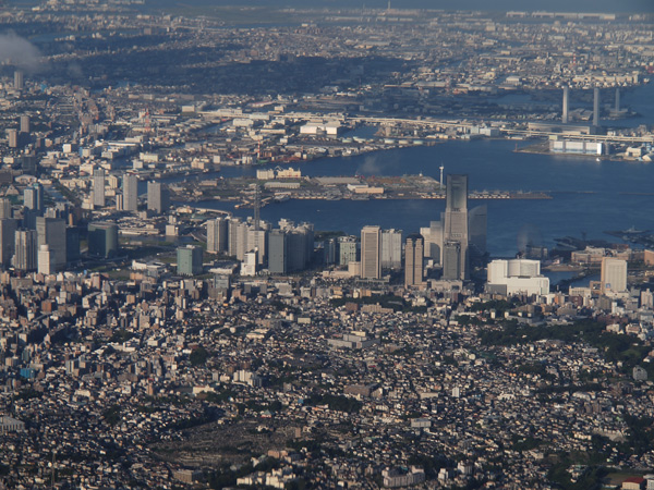 横浜 みなとみらい 航空写真