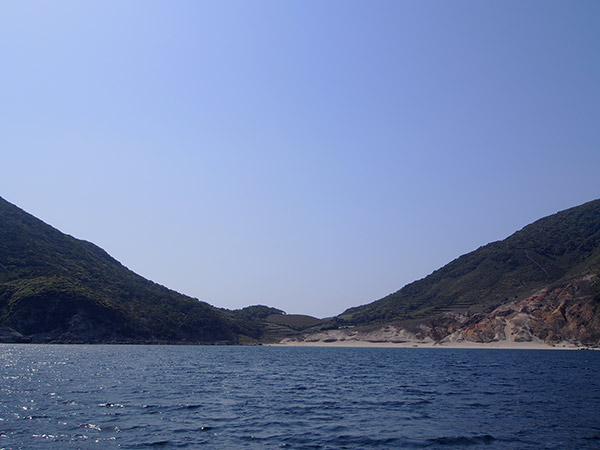 海から見た野首地区