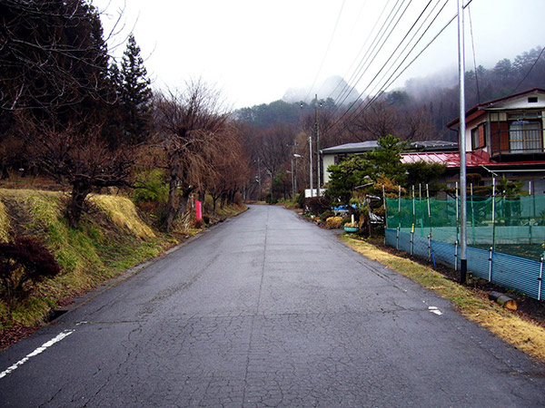 廃線跡の道路