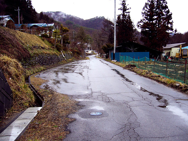 道幅が広がっている