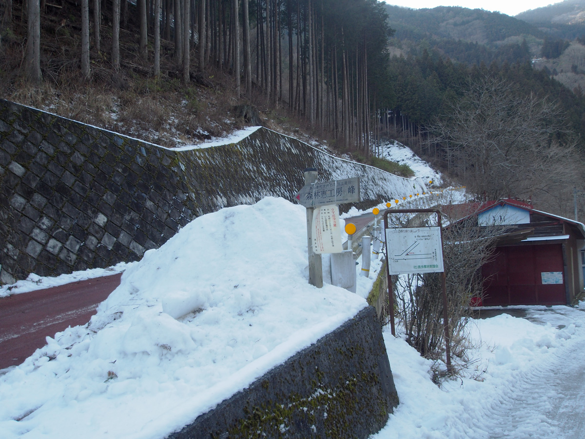 奥多摩 峰集落の分岐点