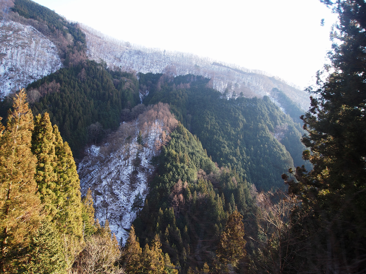 奥多摩の山 峰谷の風景