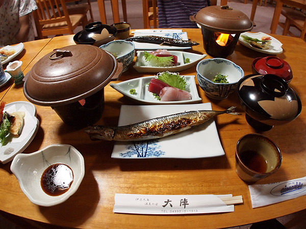 民宿大陣の夕食