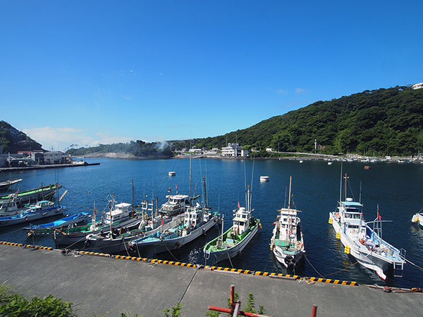 波浮港の漁船