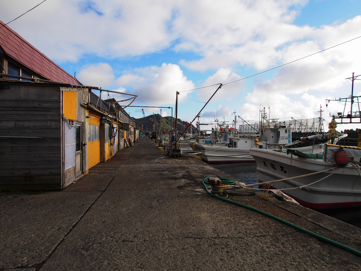 礼文島 元地漁港の漁船