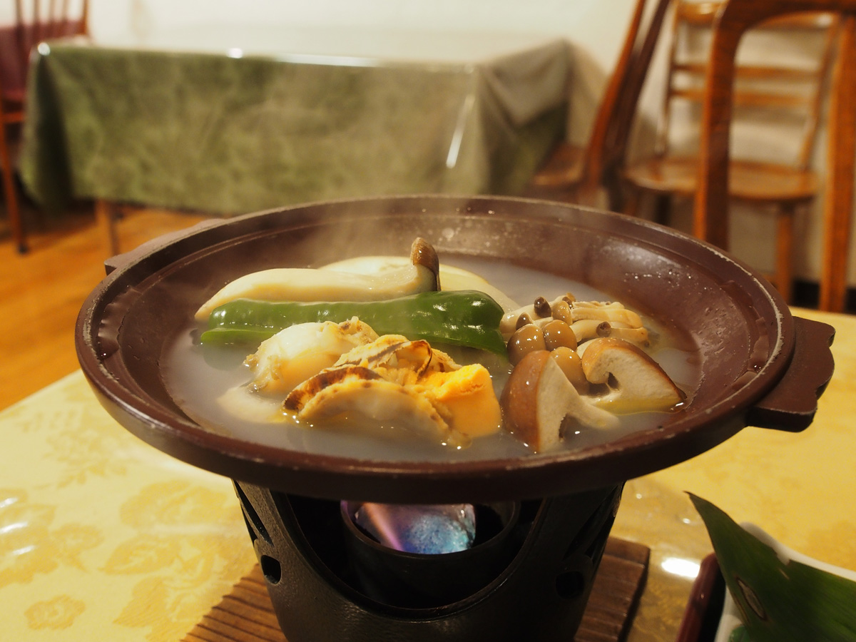 礼文島の民宿 はな心 夕食