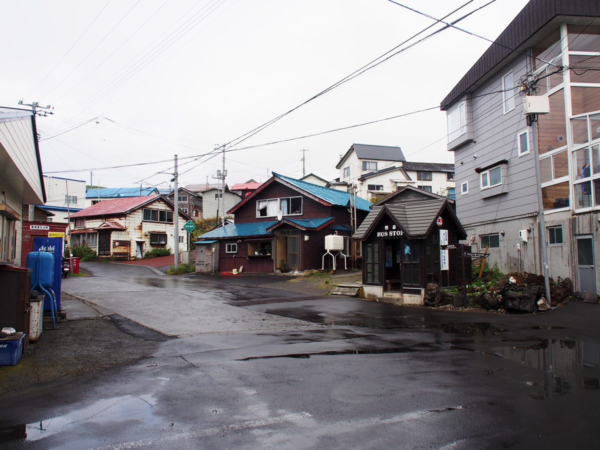 礼文島 知床バス停