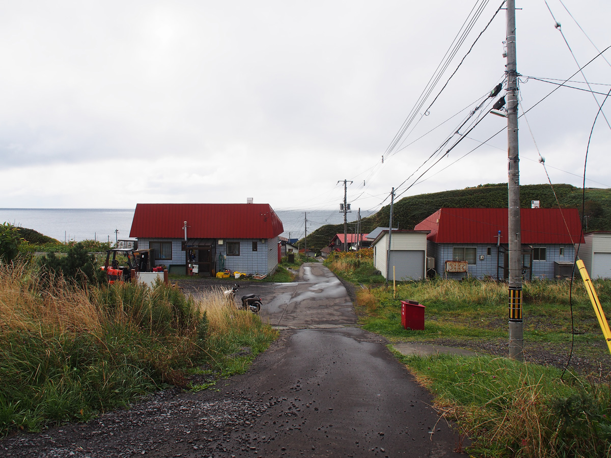 礼文島 知床 高台の住宅地