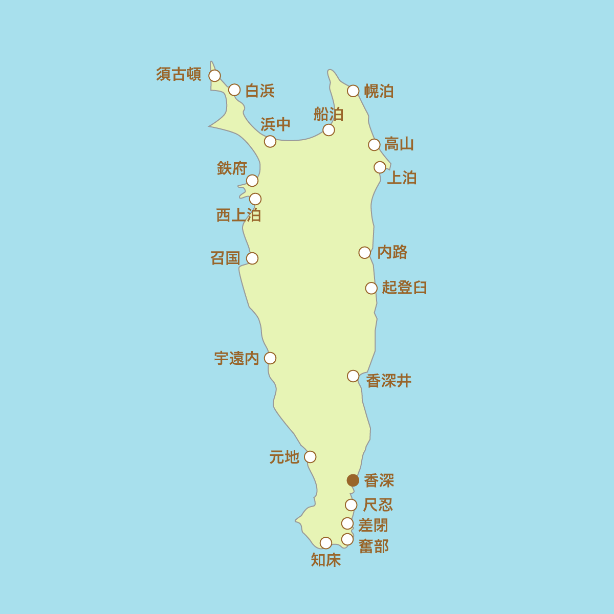 礼文島 地図 地名・観光マップ