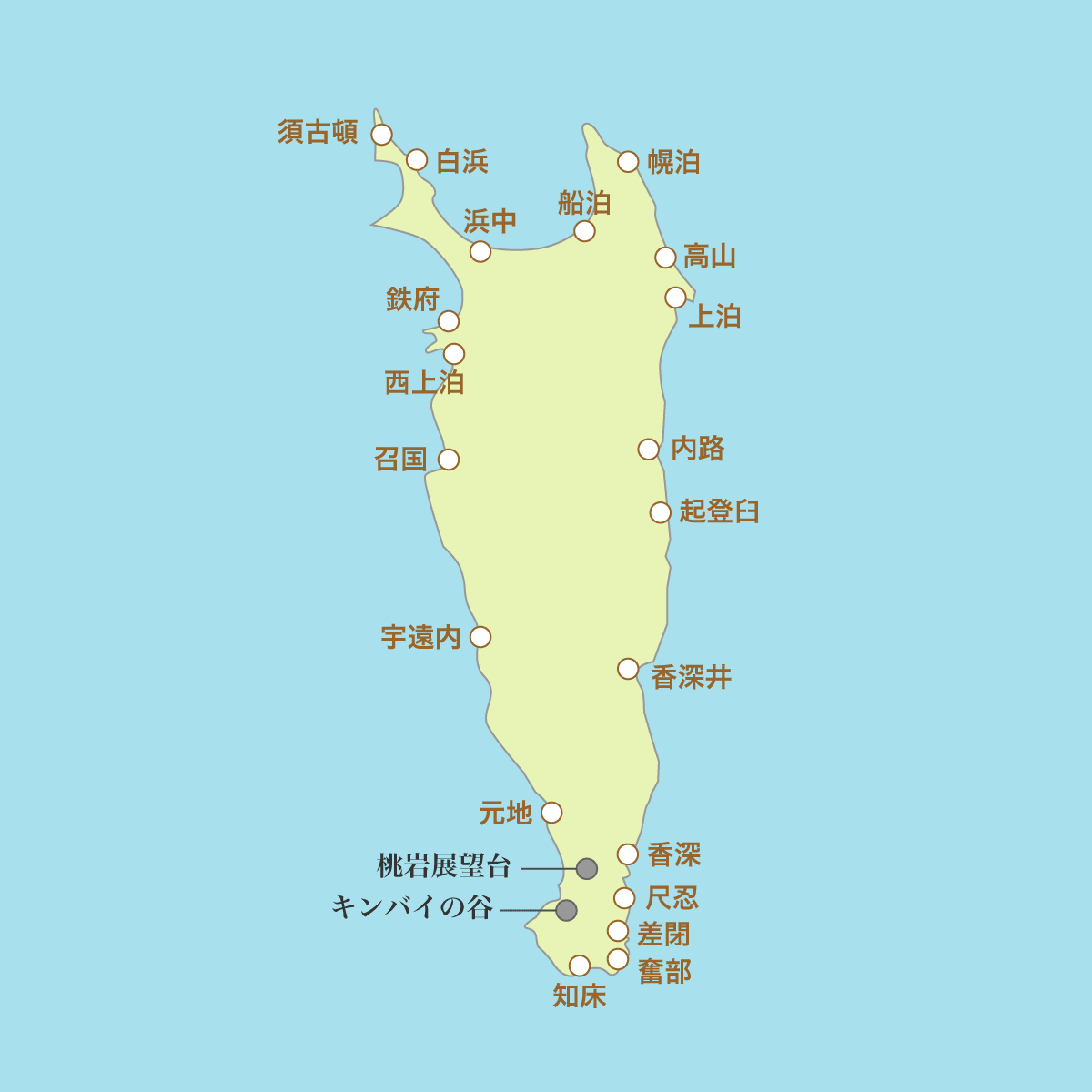 礼文島 地図 地名・観光マップ