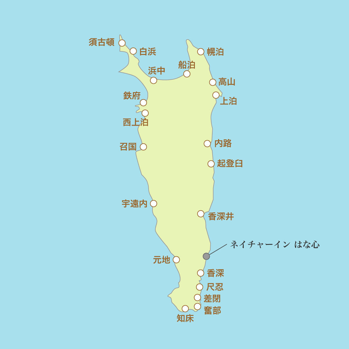 礼文島 地図 地名・観光マップ