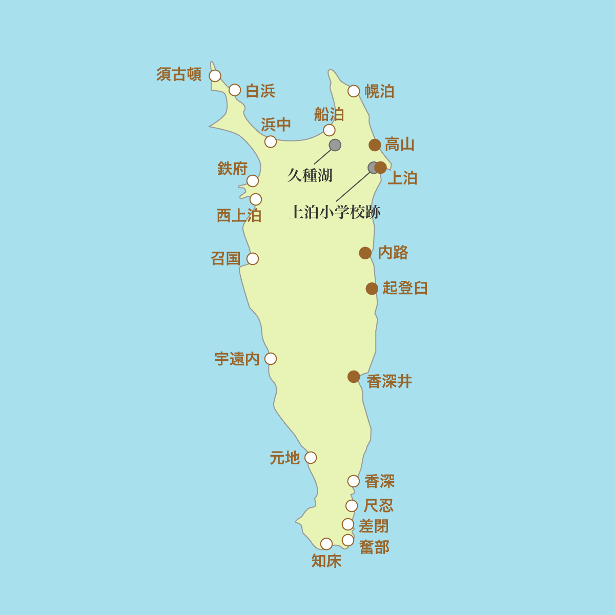 礼文島 地図 地名・観光マップ