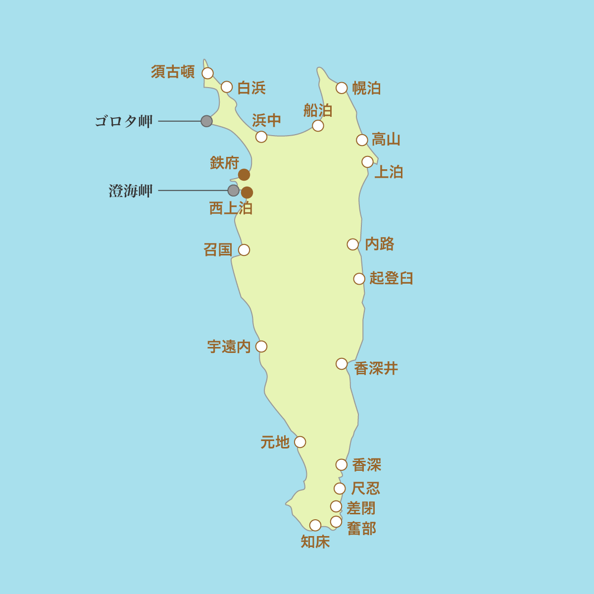 礼文島 地図 地名・観光マップ
