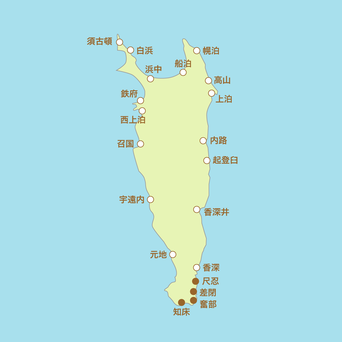 礼文島 地図 地名・観光マップ