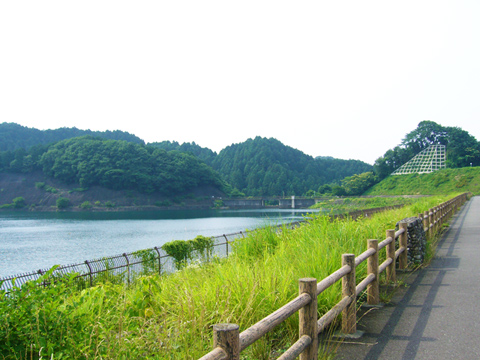 ダム天端の風景