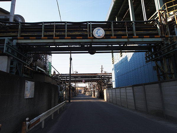 扇町 道路上の管